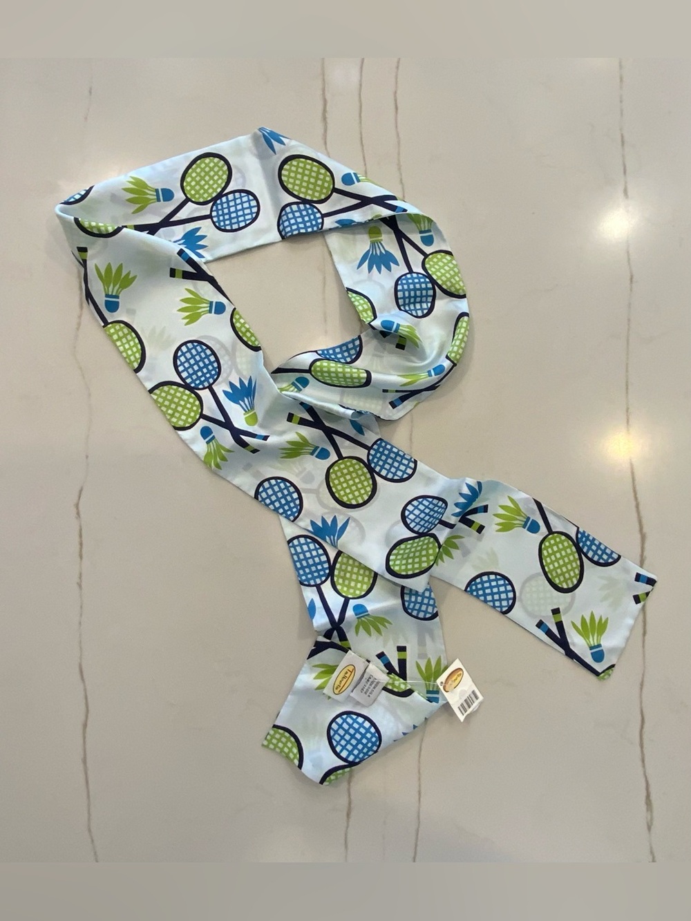 TALBOTS Silk Twilly Badminton Scarf